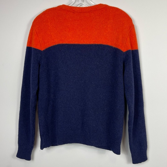 Monsieur Lacenaire mod 60’s grandpa cardigan sweater color block wool france M - Picture 8 of 16
